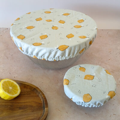 kit zéro déchet cuisine couvre plat citron